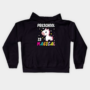 Unicorn Students Seniors Back To School Preschool Is Magical Kids Hoodie